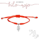 Knotted red thread bracelet with Cross of Caravaca