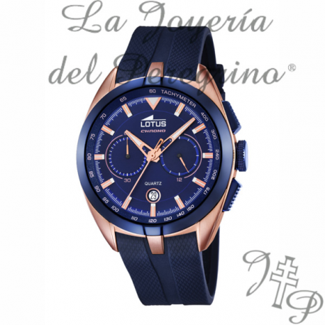 Correa de reloj Lotus 18190-2 Caucho Azul 22mm